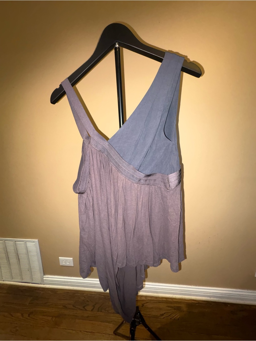 Barneys New York Two-Tone Lavender and Dusty Blue Tank